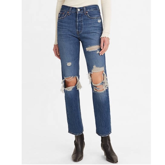 NWT Levi's Wedgie Fit Straight Jeans Market Moves 31x26 - Picture 1 of 12